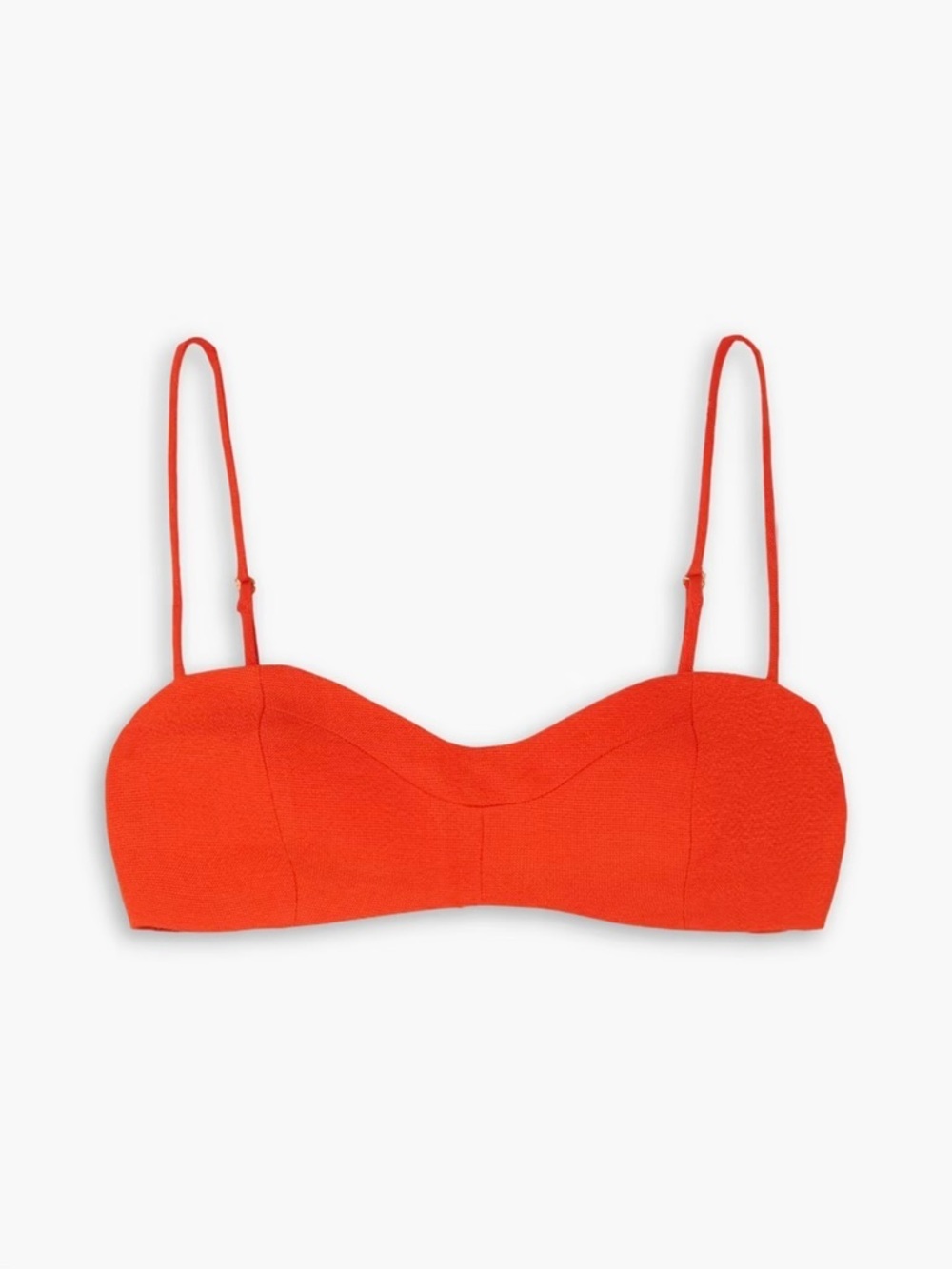 NWT TOVE ‘Etta’ Ruched Woven Bralette Top in “Tomato Red” Viscose Blend Size 10